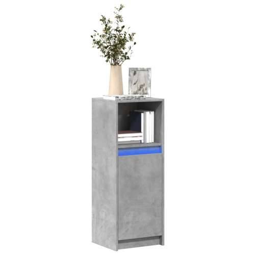 Komoda s LED svjetlima siva boja betona 38x34x100 cm drvena - Beton siva 1 38 cm Cijena