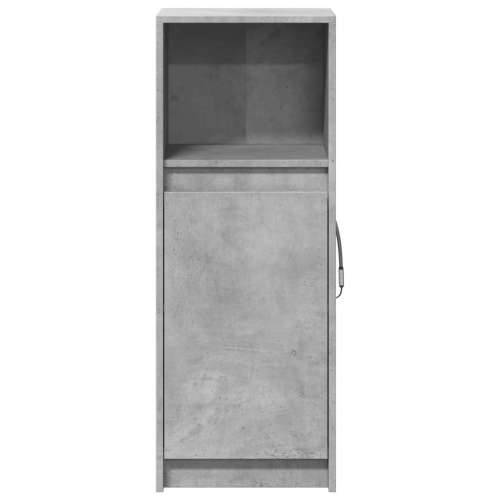 Komoda s LED svjetlima siva boja betona 38x34x100 cm drvena - Beton siva 1 38 cm Cijena