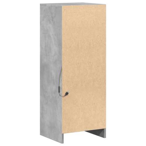 Komoda s LED svjetlima siva boja betona 38x34x100 cm drvena - Beton siva 1 38 cm Cijena