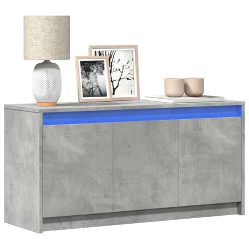 TV ormarić s LED svjetlima boja betona 100x34x50 cm drveni - Beton siva 1 Cijena