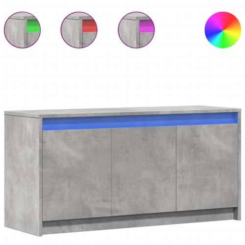 TV ormarić s LED svjetlima boja betona 100x34x50 cm drveni - Beton siva 1 Cijena