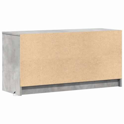 TV ormarić s LED svjetlima boja betona 100x34x50 cm drveni - Beton siva 1 Cijena