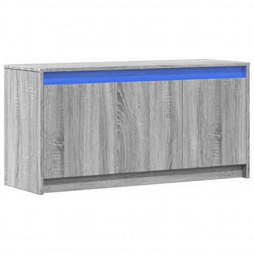 TV ormarić s LED svjetlima boja hrasta 100x34x50 cm drveni - Sivi hrast sonoma 1 Cijena