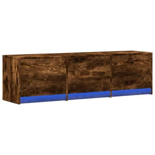 TV ormarić s LED svjetlima boja hrasta 100x34x50 cm drveni - Dimljeni hrast 1 140 cm Cijena