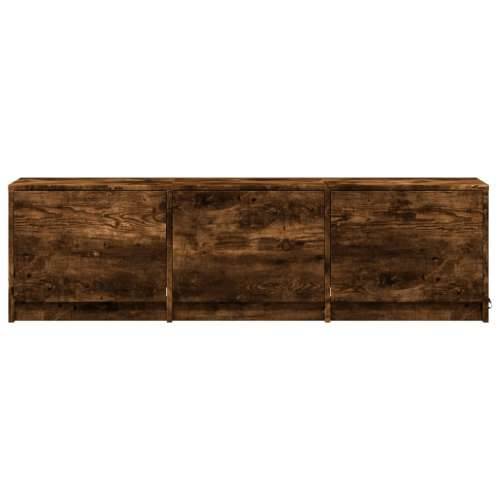 TV ormarić s LED svjetlima boja hrasta 100x34x50 cm drveni - Dimljeni hrast 1 140 cm Cijena