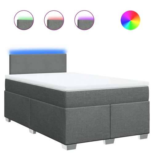 Krevet box spring s madracem tamnosivi 120 x 190 cm tkanina - Tamno siva 120 x 190 cm Gladak dizajn Cijena