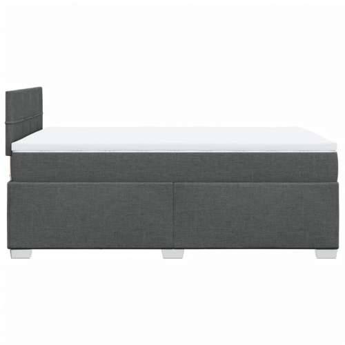 Krevet box spring s madracem tamnosivi 120 x 190 cm tkanina - Tamno siva 120 x 190 cm Blok s kvadratima Cijena