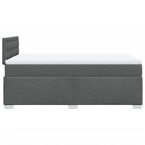 Krevet box spring s madracem tamnosivi 120 x 190 cm tkanina - Tamno siva 120 x 190 cm gumbi Cijena
