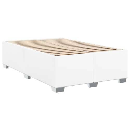 Krevet box spring s madracem bijeli 120x190 cm od umjetne kože - Bijela 120 x 190 cm gumbi Cijena