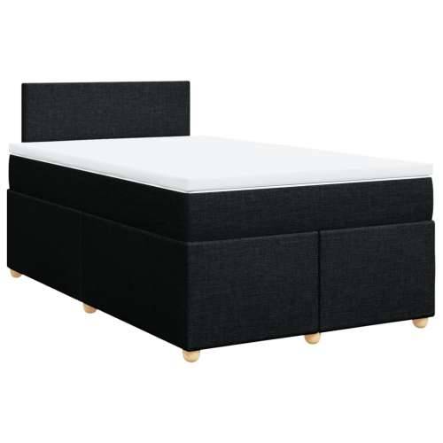 Krevet box spring s madracem crni 120 x 190 cm od tkanine - Crna 120 x 190 cm Gladak dizajn Cijena