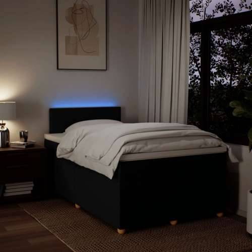 Krevet box spring s madracem crni 120 x 190 cm od tkanine - Crna 120 x 190 cm Gladak dizajn Cijena