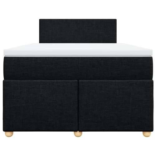 Krevet box spring s madracem crni 120 x 190 cm od tkanine - Crna 120 x 190 cm Gladak dizajn Cijena
