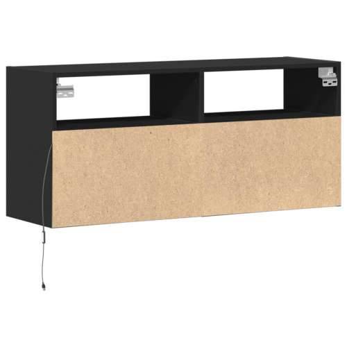 Zidni TV ormarić s LED svjetlima crni 100x31x45 cm - Crna 1 100 cm Cijena