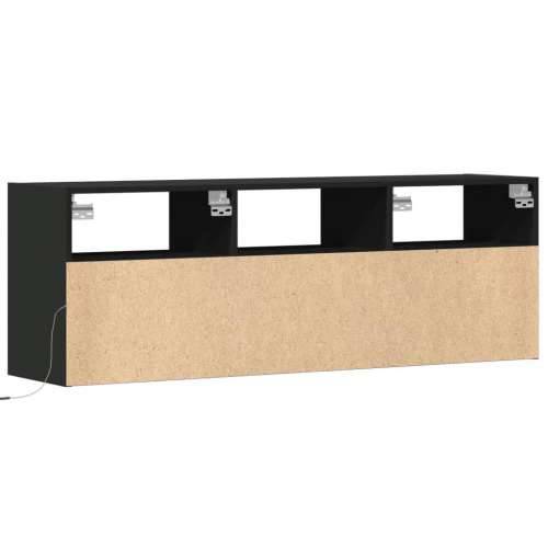 Zidni TV ormarić s LED svjetlima crni 130x31x45 cm - Crna 1 130 cm Cijena