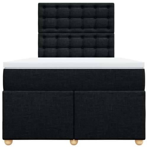 Krevet box spring s madracem crni 120 x 190 cm od tkanine - Crna 120 x 190 cm gumbi Cijena