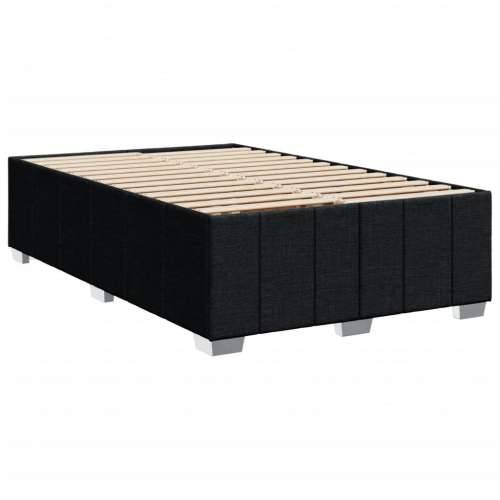 Krevet s oprugama i madracem crni 120 x 200cm od tkanine - Crna 120 x 200 cm Blok s kvadratima Cijena