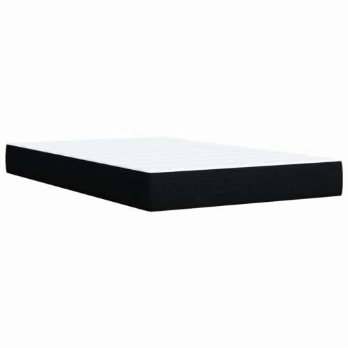 Krevet s oprugama i madracem crni 120 x 200cm od tkanine - Crna 120 x 200 cm Blok s kvadratima Cijena