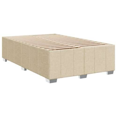 Krevet s oprugama i madracem krem 120 x 200 cm od tkanine - Krema 120 x 200 cm gumbi Cijena