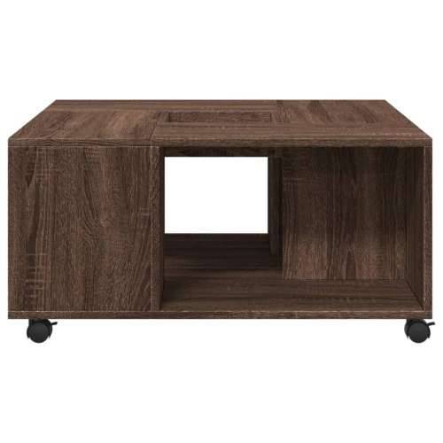Stolić za kavu boja smeđeg hrasta 80x80x40 cm konstruirano drvo - Smeđi hrast 1 Cijena