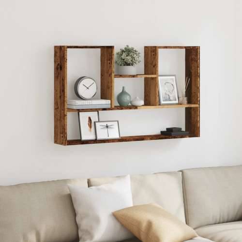 Zidna polica boja staro drvo 99x15x60 cm konstruirano drvo - Staro drvo 1 Cijena