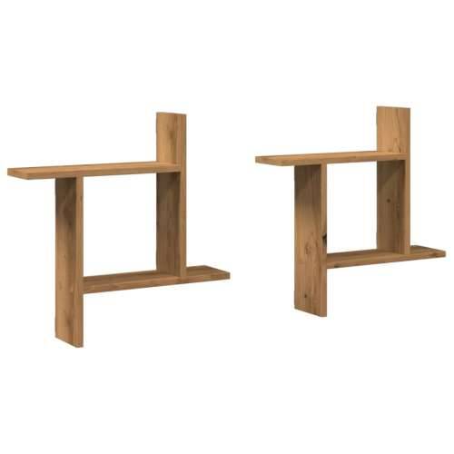 Zidne police 2 kom boja artisian hrast 50x12x50 cm drvene - Boja hrasta 50 x 12 x 50 cm 1 Cijena