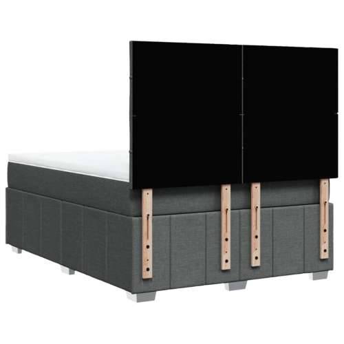 Okvir kreveta s oprugama i madrac svjetlosivi 160x200cm tkanina - Tamno siva 160 x 200 cm Blok s kvadratima Cijena