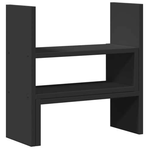 Organizator za stol podesivi crni 40x17x41 cm konstruirano drvo - Crna Cijena