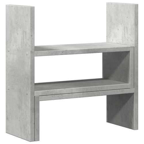 Organizator za stol podesivi boja betona 40 x 17 x 41 cm drveni - Beton siva Cijena