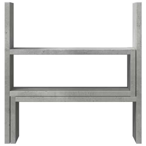 Organizator za stol podesivi boja betona 40 x 17 x 41 cm drveni - Beton siva Cijena
