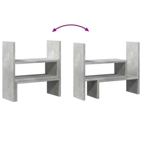 Organizator za stol podesivi boja betona 40 x 17 x 41 cm drveni - Beton siva Cijena