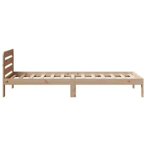 Okvir kreveta bez madraca 75 x 190 cm od masivne borovine - Prirodna 75 x 190 cm Cijena