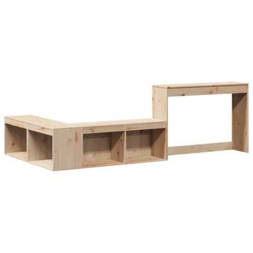 Noćni ormarić s radnim stolom 232x122x75 cm od masivne borovine - Prirodna 232 x 122 x 75 cm 1 Cijena