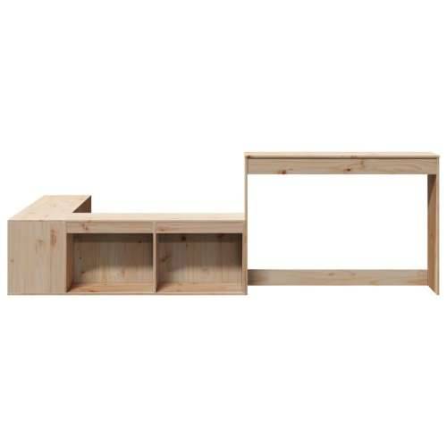 Noćni ormarić s radnim stolom 232x122x75 cm od masivne borovine - Prirodna 232 x 122 x 75 cm 1 Cijena