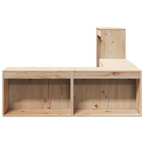 Noćni ormarić s radnim stolom 232x122x75 cm od masivne borovine - Prirodna 232 x 122 x 75 cm 1 Cijena