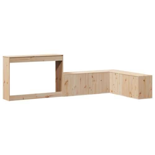Noćni ormarić s radnim stolom 232x122x75 cm od masivne borovine - Prirodna 232 x 122 x 75 cm 1 Cijena