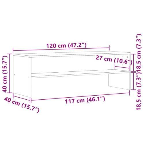 TV ormarić boja artisian hrast 120x40x40 cm konstruirano drvo - artisian oak 1 Cijena