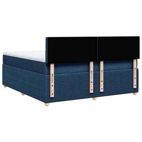 Krevet s oprugama i madracem plavi 180x200 cm od tkanine - Plava 180 x 200 cm gumbi Cijena