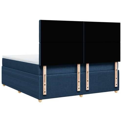 Krevet s oprugama i madracem plavi 180x200 cm od tkanine - Plava 180 x 200 cm gumbi Cijena