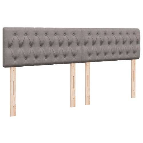 Krevet s oprugama i madracem smeđesivi 200x200 cm od tkanine - Sivo-smeđa 200 x 200 cm Dizajn s gumbima Cijena