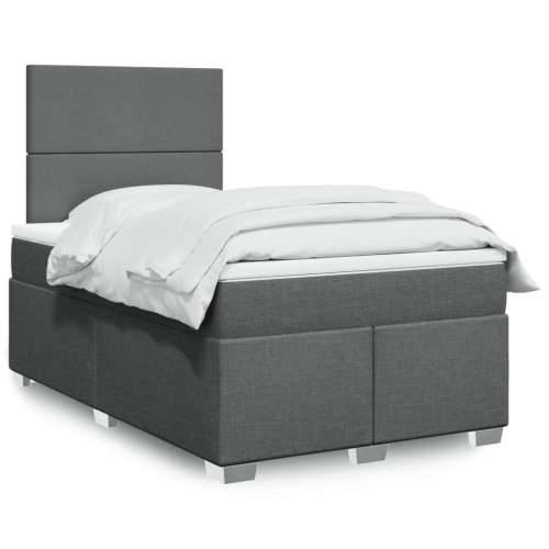 Krevet box spring s madracem tamnosivi 120 x 190 cm tkanina - Tamno siva 120 x 190 cm Gladak dizajn Cijena