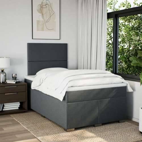 Krevet box spring s madracem tamnosivi 120 x 190 cm tkanina - Tamno siva 120 x 190 cm Gladak dizajn Cijena
