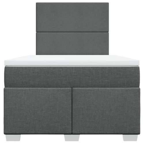 Krevet box spring s madracem tamnosivi 120 x 190 cm tkanina - Tamno siva 120 x 190 cm Gladak dizajn Cijena