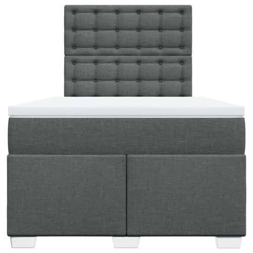 Krevet box spring s madracem tamnosivi 120 x 190 cm tkanina - Tamno siva 120 x 190 cm gumbi Cijena