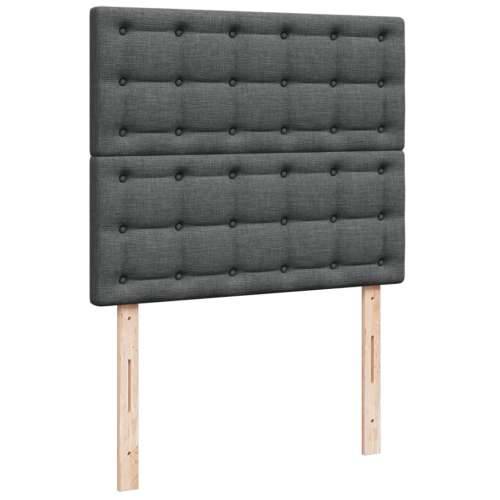 Krevet box spring s madracem tamnosivi 120 x 190 cm tkanina - Tamno siva 120 x 190 cm gumbi Cijena