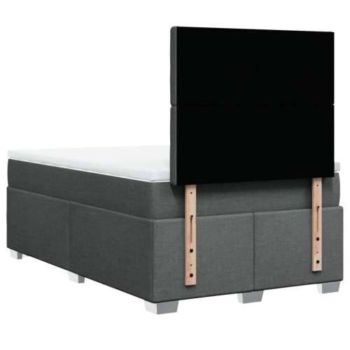 Krevet box spring s madracem tamnosivi 120 x 190 cm tkanina - Tamno siva 120 x 190 cm gumbi Cijena