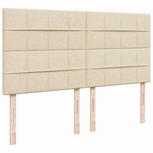 Krevet s oprugama i madracem krem 180x200 cm od tkanine - Krema 180 x 200 cm Blok s kvadratima Cijena