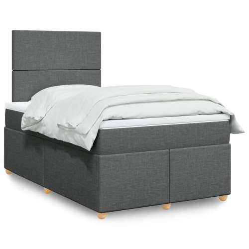 Krevet box spring s madracem tamnosivi 120 x 190 cm tkanina - Tamno siva 120 x 190 cm Gladak dizajn Cijena