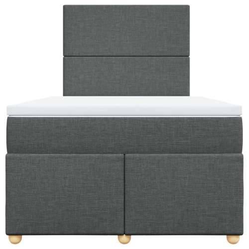 Krevet box spring s madracem tamnosivi 120 x 190 cm tkanina - Tamno siva 120 x 190 cm Gladak dizajn Cijena