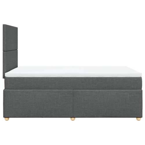 Krevet box spring s madracem tamnosivi 120 x 190 cm tkanina - Tamno siva 120 x 190 cm Gladak dizajn Cijena