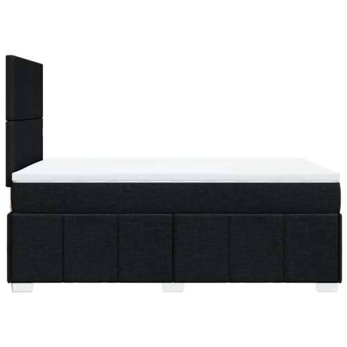 Krevet s oprugama i madracem crni 120 x 200cm od tkanine - Crna 120 x 200 cm Gladak dizajn Cijena